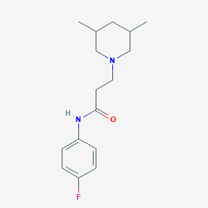 molecular formula C16H23FN2O B248059 3-(3,5-dimethylpiperidin-1-yl)-N-(4-fluorophenyl)propanamide 