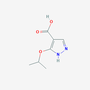 molecular formula C7H10N2O3 B2480594 3-Isopropoxy-1H-pyrazole-4-carboxylic acid CAS No. 1934986-08-9