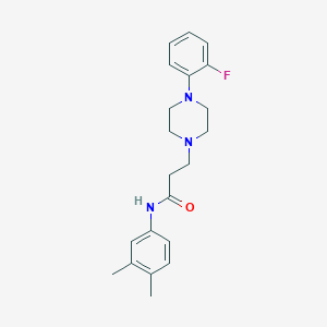 molecular formula C21H26FN3O B248068 N-(3,4-dimethylphenyl)-3-[4-(2-fluorophenyl)piperazin-1-yl]propanamide 