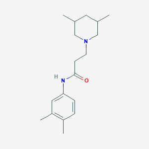 molecular formula C18H28N2O B248071 N-(3,4-dimethylphenyl)-3-(3,5-dimethylpiperidin-1-yl)propanamide 