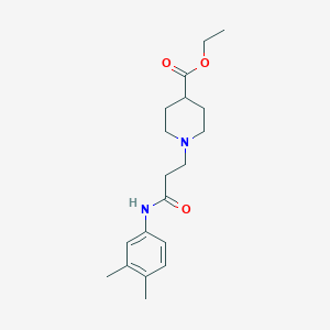 molecular formula C19H28N2O3 B248072 ethyl 1-[3-(3,4-dimethylanilino)-3-oxopropyl]-4-piperidinecarboxylate 