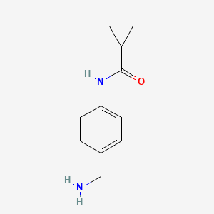 molecular formula C11H14N2O B2480721 N-[4-(aminomethyl)phenyl]cyclopropanecarboxamide CAS No. 779353-75-2