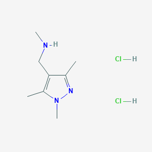 molecular formula C8H17Cl2N3 B2480726 Methyl[(trimethyl-1H-pyrazol-4-yl)methyl]amine dihydrochloride CAS No. 2094301-50-3