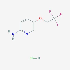 molecular formula C7H8ClF3N2O B2480745 5-(2,2,2-Trifluoroethoxy)pyridin-2-amine hydrochloride CAS No. 2248299-68-3