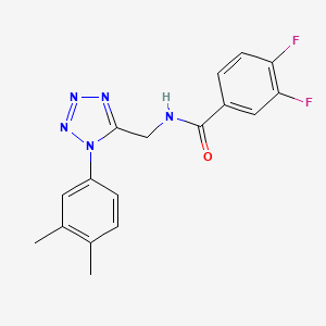 molecular formula C17H15F2N5O B2480747 N-{[1-(3,4-dimethylphenyl)-1H-1,2,3,4-tetrazol-5-yl]methyl}-3,4-difluorobenzamide CAS No. 897622-32-1