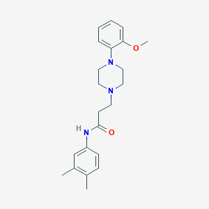 molecular formula C22H29N3O2 B248076 N-(3,4-dimethylphenyl)-3-[4-(2-methoxyphenyl)piperazin-1-yl]propanamide 