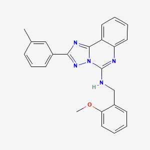 molecular formula C24H21N5O B2480766 N-[(2-methoxyphenyl)methyl]-2-(3-methylphenyl)-[1,2,4]triazolo[1,5-c]quinazolin-5-amine CAS No. 902950-70-3