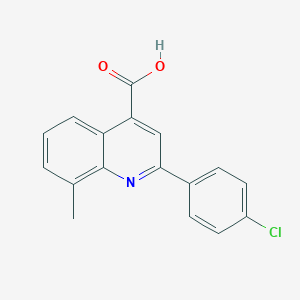 molecular formula C17H12ClNO2 B024808 2-(4-Chlorophenyl)-8-methylquinoline-4-carboxylic acid CAS No. 107027-43-0