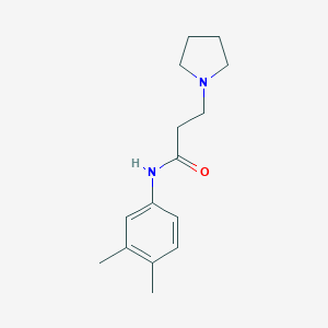 molecular formula C15H22N2O B248081 N-(3,4-dimethylphenyl)-3-(pyrrolidin-1-yl)propanamide 