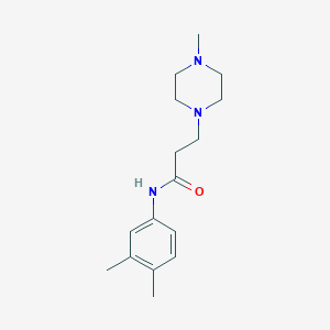 molecular formula C16H25N3O B248082 N-(3,4-dimethylphenyl)-3-(4-methylpiperazin-1-yl)propanamide 
