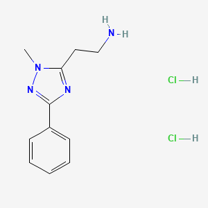 2-(1-methyl-3-phenyl-1H-1,2,4-triazol-5-yl)ethan-1-amine dihydrochloride