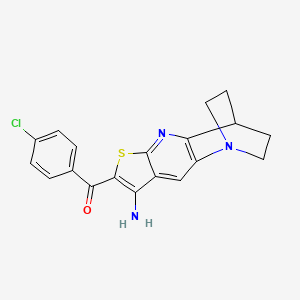 (8-amino-3,4-dihydro-2H-1,4-ethanothieno[2,3-b][1,5]naphthyridin-7-yl)(4-chlorophenyl)methanone