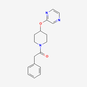 2-Phenyl-1-(4-(pyrazin-2-yloxy)piperidin-1-yl)ethanone