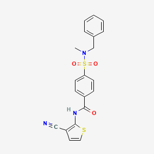 4-[benzyl(methyl)sulfamoyl]-N-(3-cyanothiophen-2-yl)benzamide