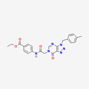 ethyl 4-(2-(3-(4-methylbenzyl)-7-oxo-3H-[1,2,3]triazolo[4,5-d]pyrimidin-6(7H)-yl)acetamido)benzoate