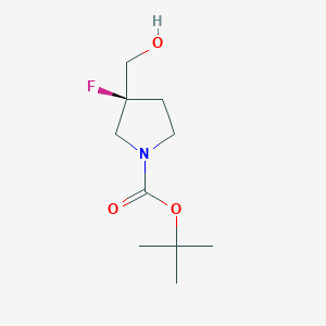 molecular formula C10H18FNO3 B2480956 tert-Butyl (3S)-3-fluoro-3-(hydroxymethyl)pyrrolidine-1-carboxylate CAS No. 2089671-54-3