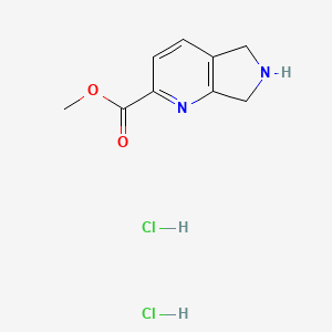 molecular formula C9H12Cl2N2O2 B2480988 methyl 5H,6H,7H-pyrrolo[3,4-b]pyridine-2-carboxylate dihydrochloride CAS No. 2089277-85-8