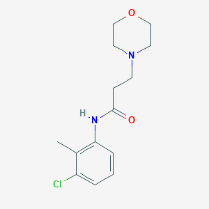 molecular formula C14H19ClN2O2 B248099 N-(3-chloro-2-methylphenyl)-3-(morpholin-4-yl)propanamide 