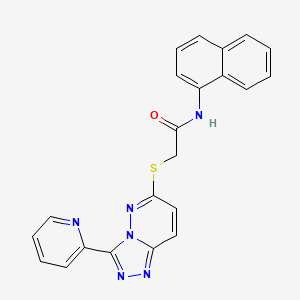 molecular formula C22H16N6OS B2481001 N-(naphthalen-1-yl)-2-{[3-(pyridin-2-yl)-[1,2,4]triazolo[4,3-b]pyridazin-6-yl]sulfanyl}acetamide CAS No. 868967-24-2
