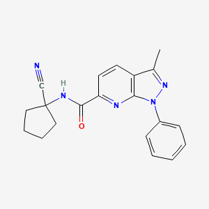molecular formula C20H19N5O B2481016 n-(1-Cyanocyclopentyl)-3-methyl-1-phenyl-1h-pyrazolo[3,4-b]pyridine-6-carboxamide CAS No. 1949662-94-5