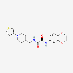 molecular formula C20H27N3O4S B2481038 N'-(2,3-dihydro-1,4-benzodioxin-6-yl)-N-{[1-(thiolan-3-yl)piperidin-4-yl]methyl}ethanediamide CAS No. 2034501-75-0