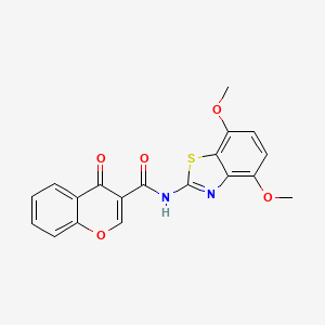 molecular formula C19H14N2O5S B2481054 N-(4,7-dimethoxy-1,3-benzothiazol-2-yl)-4-oxo-4H-chromene-3-carboxamide CAS No. 868230-67-5
