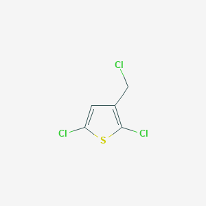 molecular formula C5H3Cl3S B2481081 2,5-Dichloro-3-(chloromethyl)thiophene CAS No. 10095-91-7