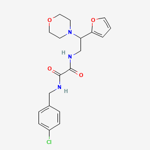 molecular formula C19H22ClN3O4 B2481095 N'-[(4-chlorophenyl)methyl]-N-[2-(furan-2-yl)-2-(morpholin-4-yl)ethyl]ethanediamide CAS No. 877630-82-5