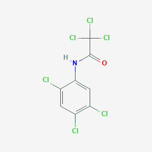 molecular formula C8H3Cl6NO B2481118 2,2,2-trichloro-N-(2,4,5-trichlorophenyl)acetamide CAS No. 33560-57-5