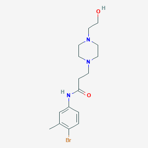 molecular formula C16H24BrN3O2 B248114 N-(4-bromo-3-methylphenyl)-3-[4-(2-hydroxyethyl)piperazin-1-yl]propanamide 