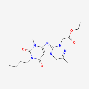 ethyl 2-(7-butyl-3,9-dimethyl-6,8-dioxo-4H-purino[8,7-c][1,2,4]triazin-1-yl)acetate