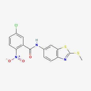 5-chloro-N-(2-(methylthio)benzo[d]thiazol-6-yl)-2-nitrobenzamide
