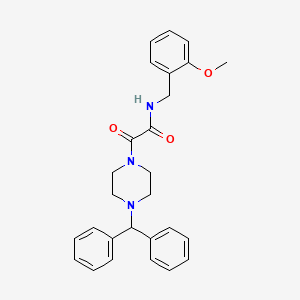 2-(4-benzhydrylpiperazin-1-yl)-N-(2-methoxybenzyl)-2-oxoacetamide