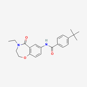 4-(tert-butyl)-N-(4-ethyl-5-oxo-2,3,4,5-tetrahydrobenzo[f][1,4]oxazepin-7-yl)benzamide