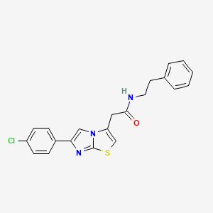 2-[6-(4-chlorophenyl)imidazo[2,1-b][1,3]thiazol-3-yl]-N-(2-phenylethyl)acetamide