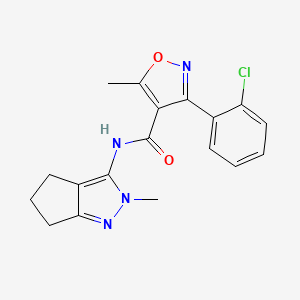 3-(2-chlorophenyl)-5-methyl-N-(2-methyl-2,4,5,6-tetrahydrocyclopenta[c]pyrazol-3-yl)isoxazole-4-carboxamide