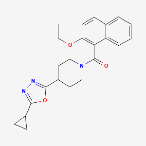 (4-(5-Cyclopropyl-1,3,4-oxadiazol-2-yl)piperidin-1-yl)(2-ethoxynaphthalen-1-yl)methanone