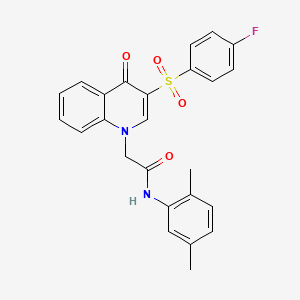 N-(2,5-dimethylphenyl)-2-[3-(4-fluorophenyl)sulfonyl-4-oxoquinolin-1-yl]acetamide