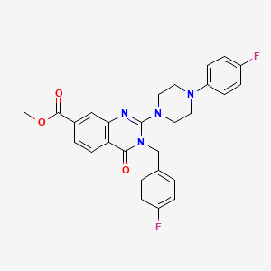 Methyl 3-(4-fluorobenzyl)-2-(4-(4-fluorophenyl)piperazin-1-yl)-4-oxo-3,4-dihydroquinazoline-7-carboxylate