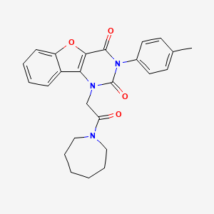 1-(2-(azepan-1-yl)-2-oxoethyl)-3-(p-tolyl)benzofuro[3,2-d]pyrimidine-2,4(1H,3H)-dione