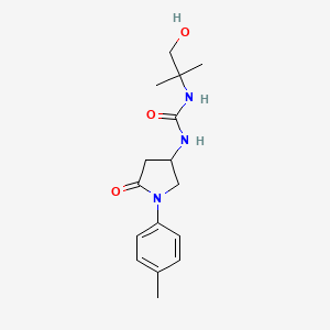 1-(1-Hydroxy-2-methylpropan-2-yl)-3-(5-oxo-1-(p-tolyl)pyrrolidin-3-yl)urea