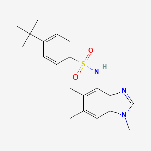4-(tert-butyl)-N-(1,5,6-trimethyl-1H-1,3-benzimidazol-4-yl)benzenesulfonamide