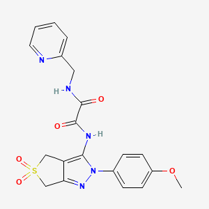 N1-(2-(4-methoxyphenyl)-5,5-dioxido-4,6-dihydro-2H-thieno[3,4-c]pyrazol-3-yl)-N2-(pyridin-2-ylmethyl)oxalamide