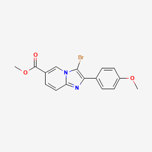 Methyl 3-bromo-2-(4-methoxyphenyl)imidazo[1,2-a]pyridine-6-carboxylate