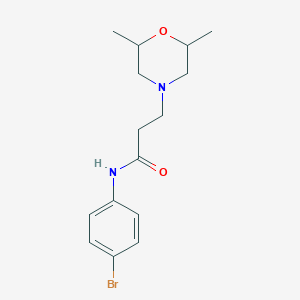 molecular formula C15H21BrN2O2 B248124 N-(4-bromophenyl)-3-(2,6-dimethylmorpholin-4-yl)propanamide 