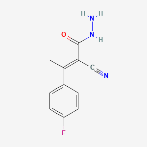 (2E)-2-cyano-3-(4-fluorophenyl)but-2-enehydrazide