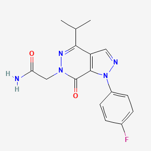 2-(1-(4-fluorophenyl)-4-isopropyl-7-oxo-1H-pyrazolo[3,4-d]pyridazin-6(7H)-yl)acetamide