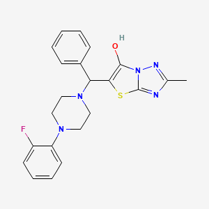 5-((4-(2-Fluorophenyl)piperazin-1-yl)(phenyl)methyl)-2-methylthiazolo[3,2-b][1,2,4]triazol-6-ol