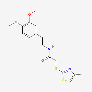 N-[2-(3,4-dimethoxyphenyl)ethyl]-2-[(4-methyl-1,3-thiazol-2-yl)sulfanyl]acetamide