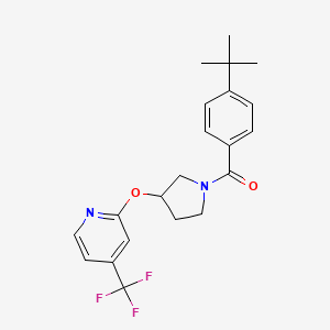 (4-(Tert-butyl)phenyl)(3-((4-(trifluoromethyl)pyridin-2-yl)oxy)pyrrolidin-1-yl)methanone